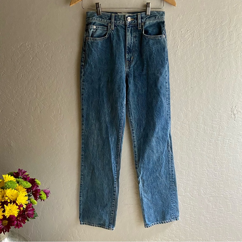 SLVRLAKE London Straight Leg High Rise Jeans